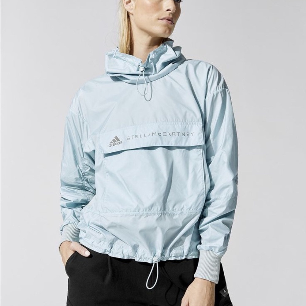 Adidas by Stella McCartney Pale Blue Hooded Anorak Jacket